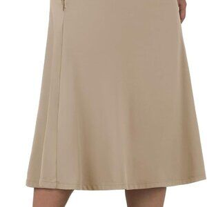 Women's Midi Length Skorts Skirts with Pockets Modest Skirts 28" Long Knee Lengt